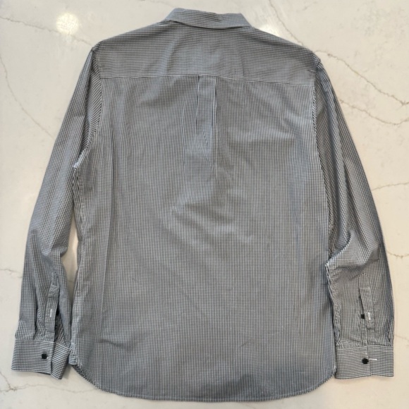 Calvin Klein Black and White Checkered Button Down Shirt - Picture 2 of 6